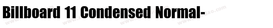 Billboard 11 Condensed Normal字体转换